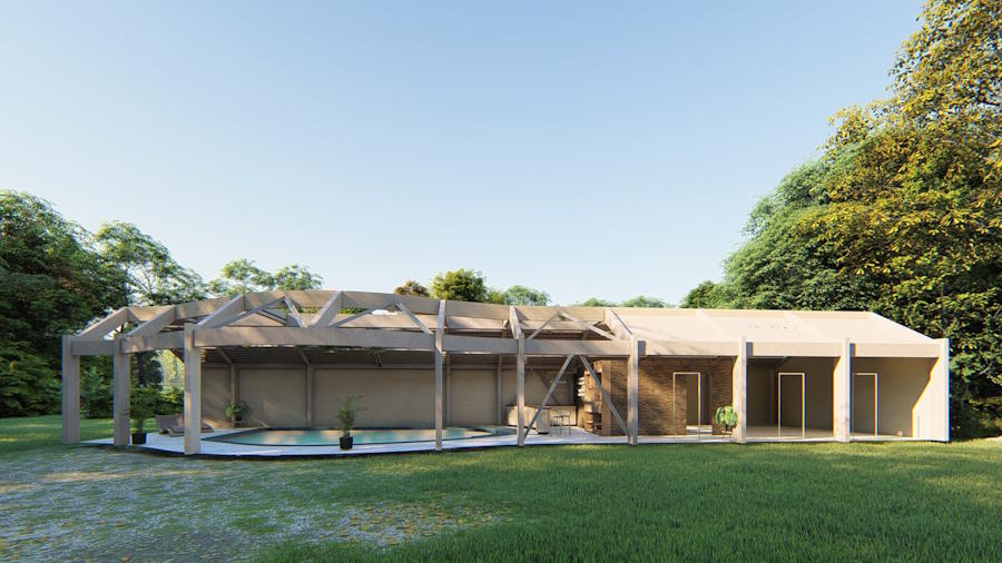 Leisure Swimming Pool House Design